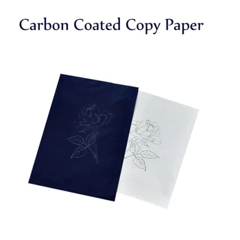 50pcs azul Papel Carbono Dupla Face de Carbono, Papel Fino, Tipo de papel de carta Cópia em Papel, de Papel de Escritório materiais Escolares