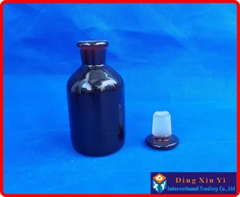 (4 peças/lote)125ml de boca Estreita Âmbar Laboratório Garrafa com chão-tampa de vidro,125ml de boca Estreita frasco de reagente