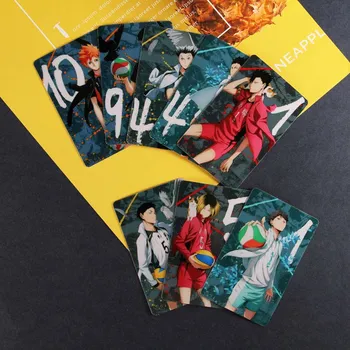 Anime Haikyuu!! Figuras de Caracteres de IDENTIFICAÇÃO do PVC do Cartão de IC Adesivos Brinquedos Adesivos Adequados Para o Ônibus Cartão Banco Cartão de Decoração