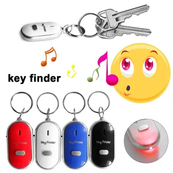 Quente Anti-Lost Key Finder Smart Encontrar Localizador de Chaveiro Apito Sonoro de Controle de Som DIODO emissor de luz Tocha Portátil do Carro Key Finder