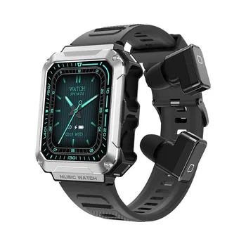 2023 Novo Smart Watch Homens 4GB 2em1 TWS 1.96 Polegadas 400mAh frequência Cardíaca Pressão Arterial Esportes Impermeável Música Smartwatch+Dom Quente Melhor