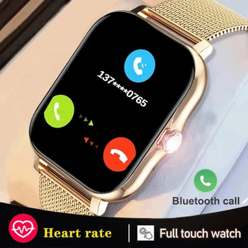 Personalizar O Relógio Cara Inteligente Assistir a Mulher de Chamada Bluetooth Fitness Smart Watch Homens Para Xiaomi Samsung Android IOS Relógios Telefone