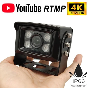 De 8MP câmera de 5MP Wifi POE YouTube Live Streaming Humanos da Câmera do IP de RTMP Hikvision Protocolo 256SD TF Cartão de 20M IR YouTube, Facebook Wozza
