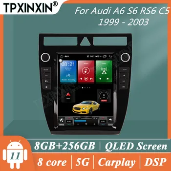 Tesla Rádio 2 Din Carro Android Multimídia Vídeo Player para Audi A6 / S6 RS6 C5 1999 - 2003 Navegação GPS Receptor Estéreo Carplay