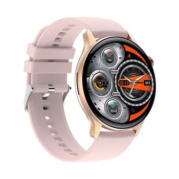 Novo Smart Watch HK85 de Chamada Bluetooth NFC Controlo de Voz e de Tempo de Música da frequência Cardíaca Pressão Arterial de Oxigênio de Monitoramento De 1,43 Polegadas AMOLED