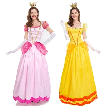 Nova Maria Biqi Vestido de Princesa Tribunal de Festa Vestido de Rainha da Flor de pessegueiro Princesa Desempenho Vestido de Trajes de Halloween para as Mulheres