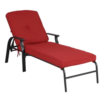 Belden Parque Almofada Exterior De Aço Chaise - Lounge Chair
