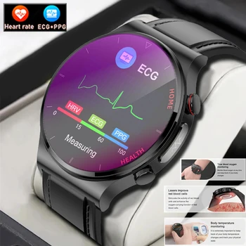 2023 de açúcar no sangue de homens inteligentes assistir ECG+PPG laser, eletroterapia de chamada Bluetooth IP68 impermeável homens de esportes da saúde smart watch