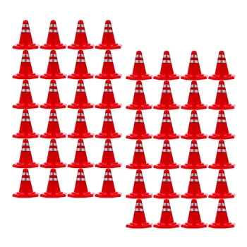120 Pcs Bloqueio De Sinal De Orange Traffic Cones Pequeno Brinquedo De Simulação De Plástico Fitness