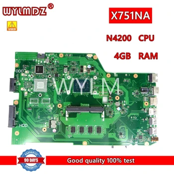 X751NA com N4200CPU 4GB de RAM placa-mãe Para Asus X751NV X751NC X751N K751N Laptop placa-Mãe