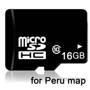 16GB Mapa do Cartão SD Para o Android, sistema de GPS do Carro do Peru