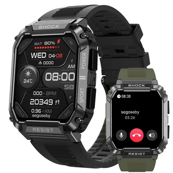 Nova T3 Homens Militar Inteligente Relógio Com Bluetooth Chamada De Frequência Cardíaca Pressão Arterial De Detecção De Esportes Impermeável Tático Do Smartwatch