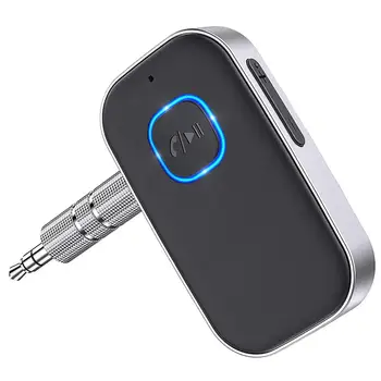 J22 compatíveis com Bluetooth, Receptor de Microfone de 3,5 mm Aux de Áudio sem Fios Amplificador Adaptador Kit mãos livres para Automóvel