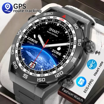 2023 NFC ECG+PPG de Chamada Bluetooth Smartwatch Homens Mulheres Perseguidor de GPS do Movimento Pulseira de Fitness Para Huawei Relógios Ultimate Smart Watch