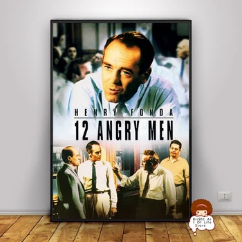 12 Angry Men (1957) Cartaz Do Filme De Arte Clássica Foto De Lona Impressão De Decoração De Casa De Arte De Parede (Não Emoldurados)