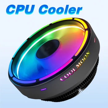 GLÓRIA Cooler RGB de Refrigeração da CPU do Dissipador de calor, Ventilador de 120mm refrigerado a Ar do Radiador para LGA 775 115x AMD 754/939/940/AM2/AM2+/AM3/AM4/FM1 2