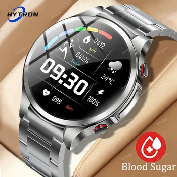 Nova de Glicose no Sangue Smart Watch Homens ECG PPG frequência Cardíaca Corpo Monitoramento de Temperatura Inteligente Relógios IP67 Impermeável de Fitness Tracker