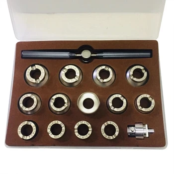 13pcs Fechamento Impermeável Ferramenta de Assistir de Volta Caso Abridor de 18,5 mm-36.5 mm de Tamanho de Tipos Profissional de Reparação de relógios Conjunto de Ferramentas para a Rolex