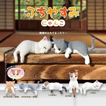 GRITAR Gashapon Original Kawaii Cápsula Brinquedos Figura de Descanso Animal Bonito do Gato Kitty Anime Figura de Presentes Criativos