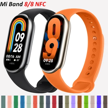 Cinta Para Mi banda 8 xiaomi 8 NFC Pulseira de cinto de Esporte de Silicone Substituição Smartwatch bracelete pulseira de Xiaomi mi banda 8 correia