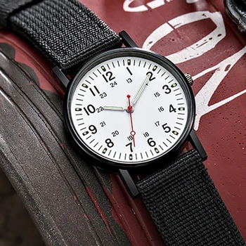 Moda dos Homens Relógios de Luxo Homens Cinta de Nylon Relógio de Pulso de Quartzo Smart Assistir Esportes Casual para homens Relógio Militar Relógio