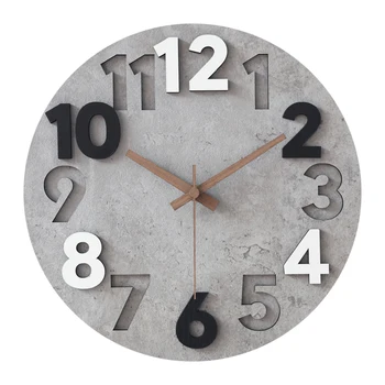 3d moderno Relógio de Parede em Madeira Mecanismo do Relógio de Arte Silenciosa de Luxo, Relógios de Parede Decoração Sala de estar Assistir Zegar Scienny Presente FZ322