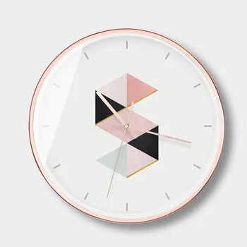 Geométrica da imagem ins vento relógio de parede moderno e minimalista resumo sala de estar pendurado na parede da tabela de arte ultra-silencioso office relógio