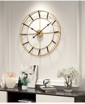 80CM Best-seller de luz de luxo moderno e minimalista de ferro relógio de parede