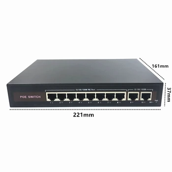 48V Ethernet switch POE com 5/8 10/100Mbps Porta IEEE 802.3 af/at Adequado para a câmera do IP/AP sem Fio da câmera do CCTV sistema de