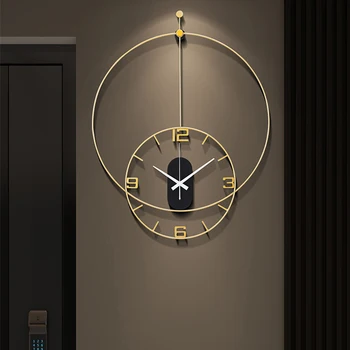 Cozinha Digital Relógio De Parede Grande Elegante Nórdicos Relógio De Parede Sala De Estar Mecanismo Horloge Murale Design Moderne A Decoração Home