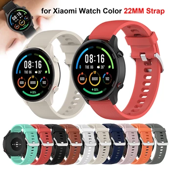 22mm Oficial pulseira de Silicone para Xiaomi Mi Assistir Cor de Edição de Esportes S1 Smart Active Pulseira de relógio para Mi Ver a Cor 2 correa