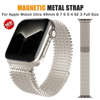 Magnético Milanese, Alça Para Apple Relógio 38 40 42 mm 44mm 41 45 49 milímetros Banda Luxo Para iWatch Série 8 7 6 5 4 3 2 se Bracelete