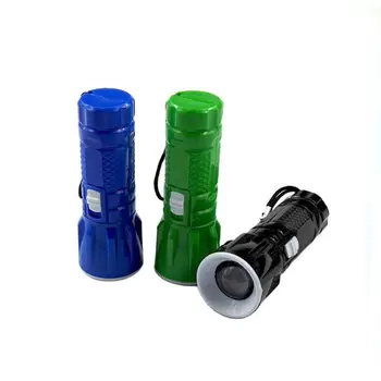 Lanterna Plástica do DIODO emissor de Táticas de Luz com a Correia Telescópico Zoomable Portátil da Tocha da Lanterna elétrica de Acampamento de Emergência Exterior