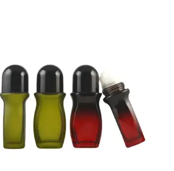 50ml de Vidro Roll-On Desodorante Garrafas de Vidro em Tambor de Dor Frasco Perfumado Corpo de Orvalho Esferas Frasco De Desodorante Natural