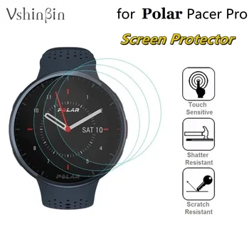 100PCS Protetor de Tela para o Polar Polar Pacer Pro Smart Watch Vidro Temperado Resistente a riscos, Película Protetora