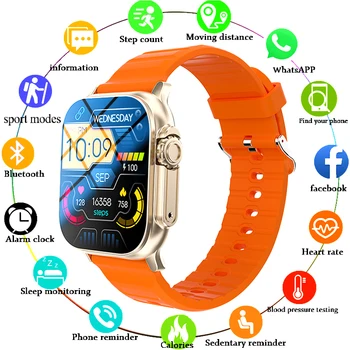Smart Assistir a Mulher de Chamada Bluetooth Monitor de frequência Cardíaca De 120+ Esportes Modos de 1.99 Polegadas de Tela de Fitness Tracker Impermeável smartwatch Me