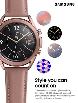 Samsung Galaxy Watch 3 Smartwatch (de renovação) e de Aço Inoxidável Mostrador de Fitness Controlar a Pressão Arterial Medida