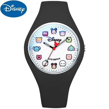 Disney Garoto Crianças Menino Menina Relógio De Pulso De Quartzo Do Silicone Impermeável Dos Desenhos Animados Do Rato De Minnie Do Mickey De Luminosa Unisex Estudante Novo Relógio