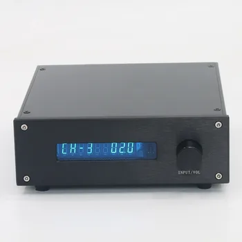 CS3310 Controle Remoto de Volume Controlador de hi-fi de Casa pré-Amplificador de Áudio Com 4 Vias de Entrada de Comutação de VFD Display