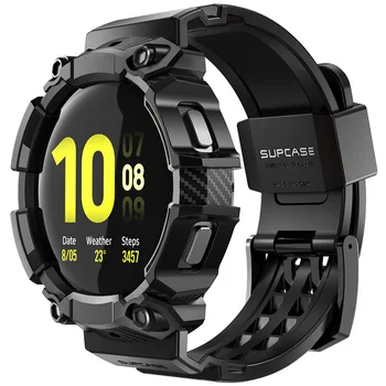 Para Samsung Galaxy Watch 4 Caso (44mm) SUPCASE UB Pro Robusta Capa Protetora com Alça de Faixas de Relógio Para o Galaxy Watch 4