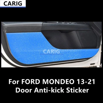 Para FORD MONDEO 13-21 Porta Anti-kick Adesivo Modificado de Fibra de Carbono de Estacionamento Interior Filme Acessórios Modificação
