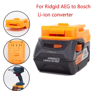 Adaptador Para Ridgid Para AEG Bateria Conversor para Bosch 18V de Potência da Série Ferramenta Broca Elétrica Acessórios (Baterias não incluídas)