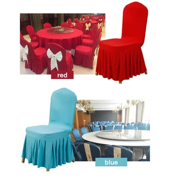 Elástico de Casamento Tampa da Cadeira de Tudo incluído Espessamento do Tecido de Uma peça de Cadeira Saia Para o Hotel Casa de Festa Banquete Evento de Decoração