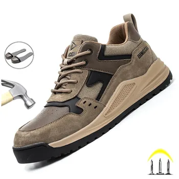 Alta qualidade Calçado de Segurança Homens SteeToe Cap Trabalho Tênis Indestrutível Sapatos Anti-quebra, Anti-punctura Trabalho Sapatos Para Homens