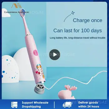 1~5PCS Crianças Sonic Escova de dentes Elétrica Cartoon Crianças Com a Substituir A Cabeça da Escova Escova de dentes Elétrica Ultra Sonic