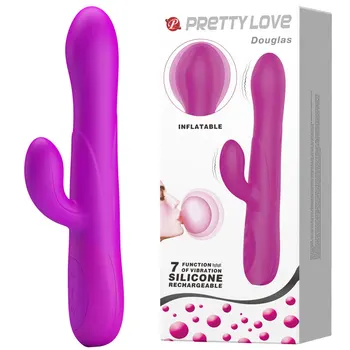 Prettylove Vibrador Recarregável ponto G inflável Massageador Vibratório Brinquedos Sexuais para a mulher Adulta Brinquedo Erótico de Produtos do Sexo para as mulheres