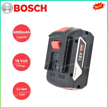 Original Bosch 18V 6.0 AH profissional de bateria de lítio recarregáveis ferramenta de energia bateria para Bosch BAT609 BAT609G BAT618 BAT618G
