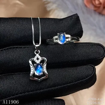 KJJEAXCMY boutique prata esterlina da jóia 925 embutidos pedra preciosa natural moonstone feminino anel pingente do suporte de conjunto de detectar