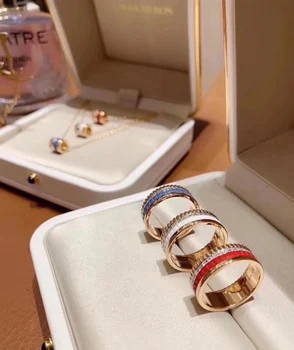 High-end baolong anel em linha reta, homens e mulheres, marca de moda de luxo de presente de aniversário de jóias