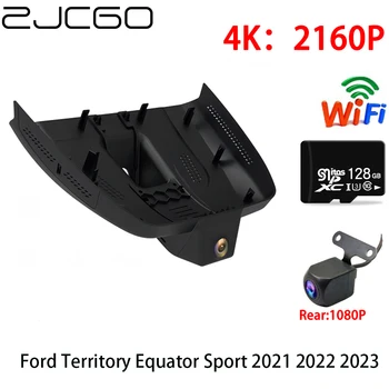 ZJCGO 2K 4K Carro DVR Traço Cam Wifi Frontal, Câmera Traseira de 2 Lentes 24h Monitor de Estacionamento para Ford Território do Equador Esporte 2021 2022 2023